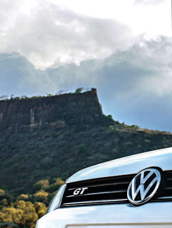The Volkswagen Polo GT twins at the Shivneri Fort in Maharashtra OLYMPUS DIGITAL CAMERA