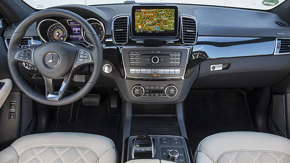 The GLE interior isn't all-new but gets a new steering, centre console, hi-res screen and different interior trims 