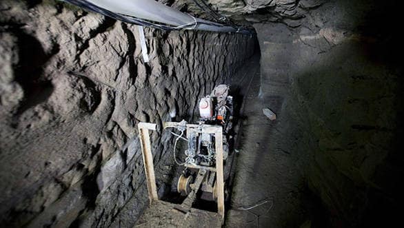 Drug baron Joaquin El Chapo Guzman's prison break on a motorcycle