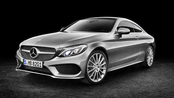 Mercedes-Benz C-Klasse Coupé C 300, Selenit Grau, Leder Cranber