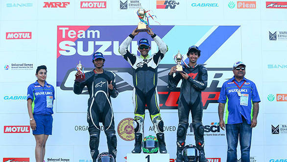Jagan Kumar takes a double win at Round 4 of National Motorcycle Racing Championship Winners-of-Gixxer-Cup---Round-4