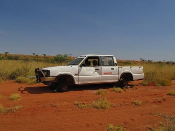 Many broken down cars are abandoned in the bush, becasue it would  be just too expensive to tow them to a proper workshop