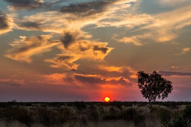 Sunsets in the outback are really scenic