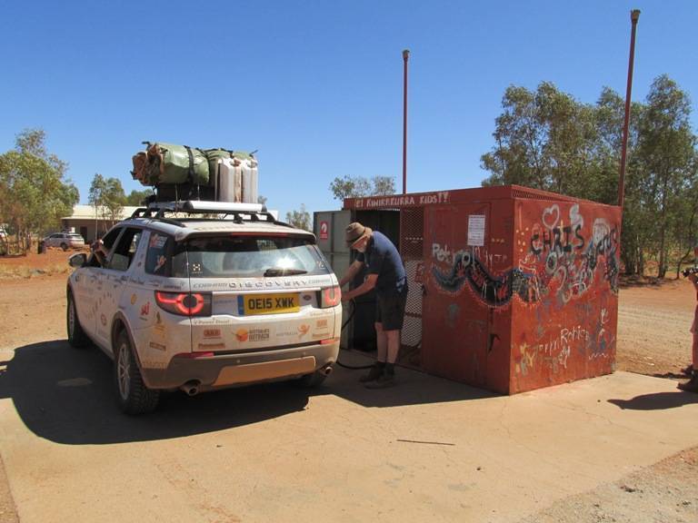 That's is a petrol pump in Kiwikburra, a town at the edge of the outback.