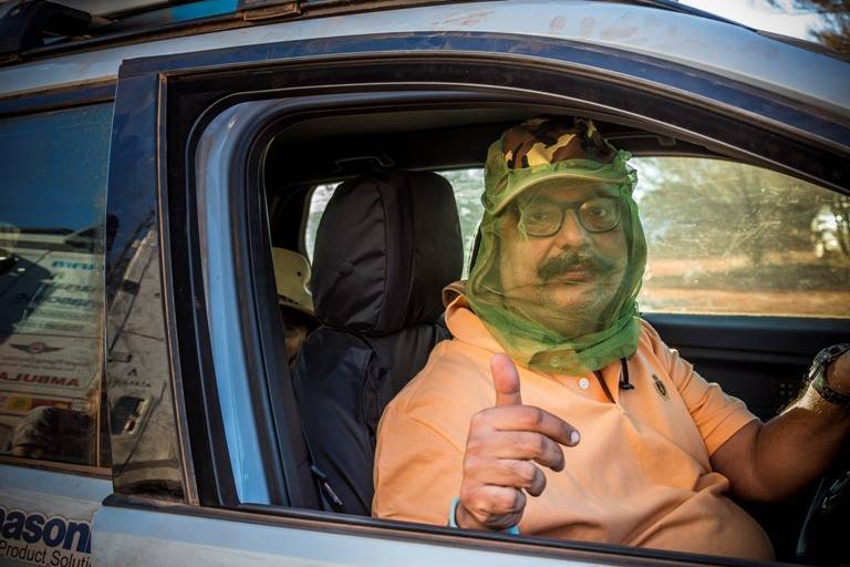 The  Fly Net was a constant companion as the Australian Outback is the 'fly capital' of the world'