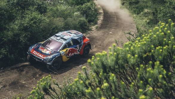 Making a mark on the Dakar is Sebastien Loeb. Here he is en route his second stage win at what is his first ever attempt at the treacherous rally