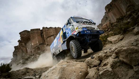 Eduard Nikolaev en route to stage win during the fifth stage of the 2016 Dakar Rally