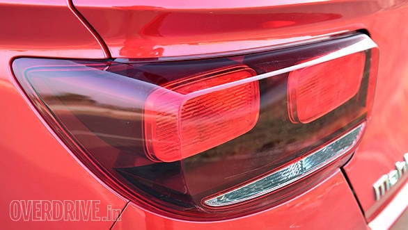 The protruding taillamp stands out and features rectangular detailing