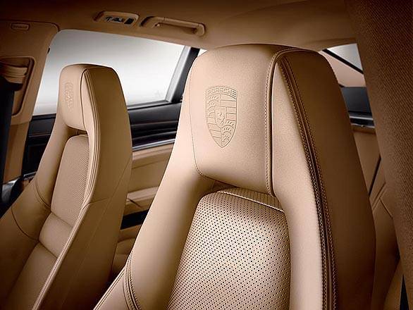 The Panamera Edition gets Porsche logos embossed on the headrests