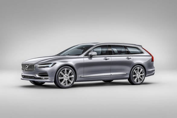 2016 Geneva Auto Show: Volvo unveils the new V90 estate in Sweden Volvo V90 Studio Front 3/4