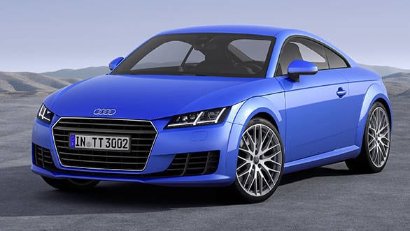 2016 Auto Expo: Everything you'll see at Audi's stall Standaufnahme Farbe: Scubablau Audi TT:Das Fahrzeug wird noch nicht zum Kauf angeboten. Es besitzt noch keine Gesamtbetriebserlaubnis und unterliegt daher nicht der Richtlinie 1999/94/EG. Vorlaeufige Werte: Kraftstoffverbrauch kombiniert in l/100 km: 7,1 - 4,2; CO2-Emission kombiniert in g/km: 164 - 110