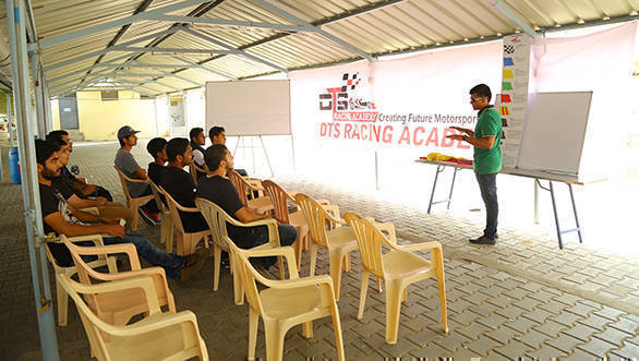 Classroom sessions precede time in the racecar