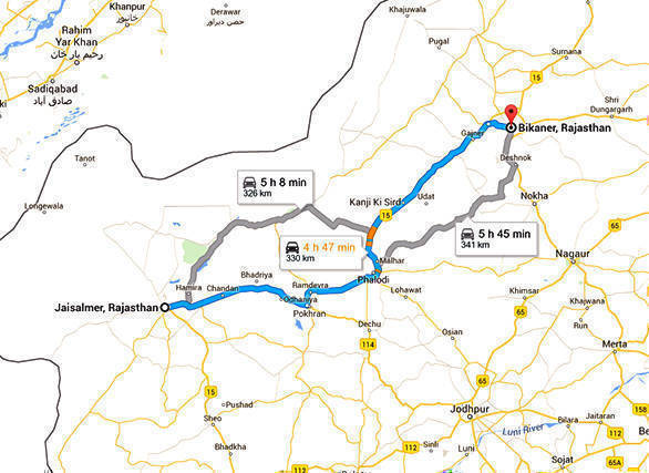 Jaisalmer to Bikaner