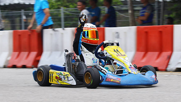 Triumphant Shahan crosses the line