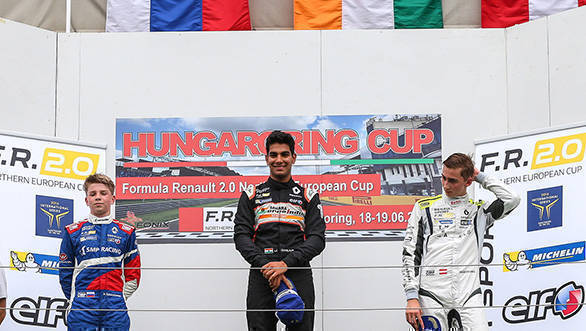 BUDAPEST (HUN) JUN 17-19 2016 - Third round of the Formula Renault 2.0 NEC at the Hungaroring. Podium of the second race. Action. © 2016 Diederik van der Laan / Dutch Photo Agency / LAT Photographic
