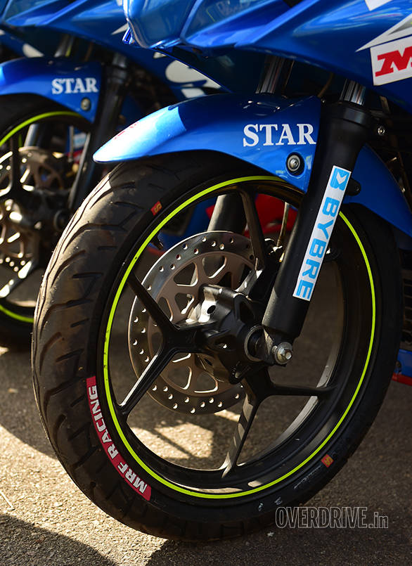 Special soft compound rubber looks stock but is very grippy