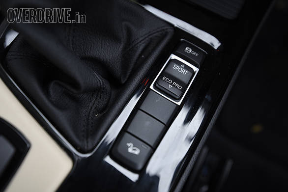 The BMW X1 can be driven in one of three modes - Sport, Comfort or EcoPro