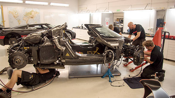 The Koenigsegg team inspected the car and found that its crash structure worked perfectly