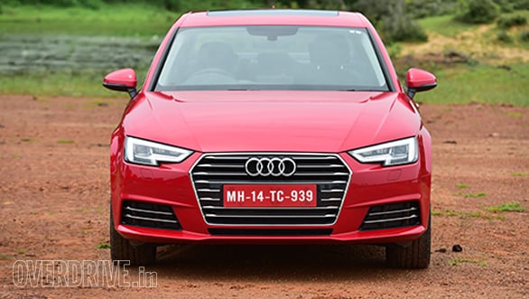 The front-end of the 2016 Audi A4 looks a lot sharper thanks to the more sculpted bumper and new headlights