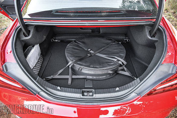 The space-saver spare wheel in the boot eats quite a bit of space
