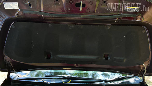 Good insulation under the hood means a reasonably low NVH levels in the cabin. The engine though sounds archaic from outside the cabin