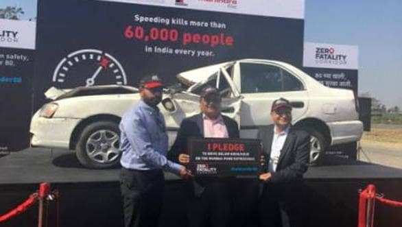 Mahindra, MSRDC and SaveLife foundation launch 'Safety under 80' campaign Mahindra SaveLife foundation