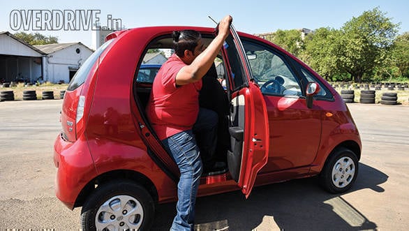 The Nano was surprisingly comfortable to get in and out of, thanks to the large door openings and higher seats