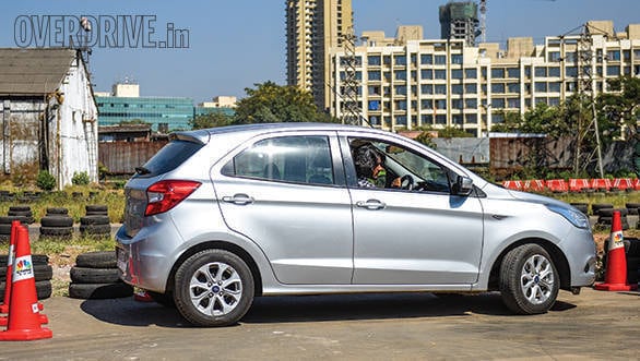 The Figo doesn't get parking sensors and offers poor rear visibility