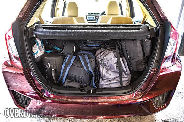 The Jazz and the Baleno fit all the luggage we had, making them the winners