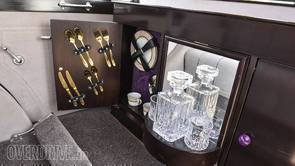 31- The bar in the 1930 Rolls that once dished  out- 'Patiala Pegs'