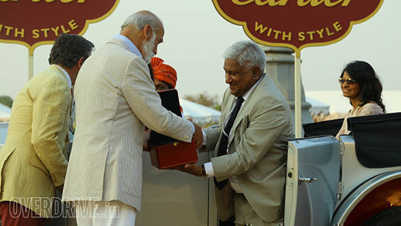 52-HRH Prince Michael of Kent awarding The Cartier Honour Trophy to Sharad Sanghi