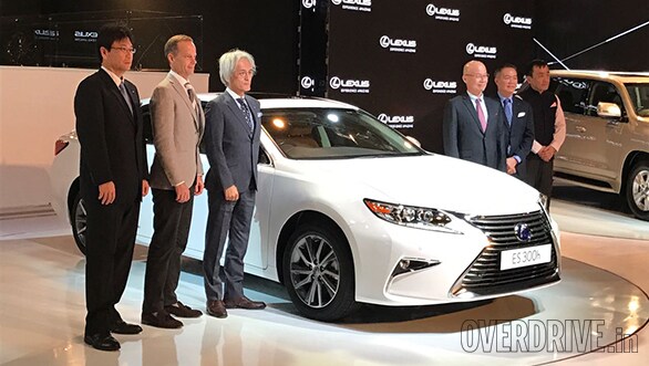 Lexus officials at the unveiling of the brand