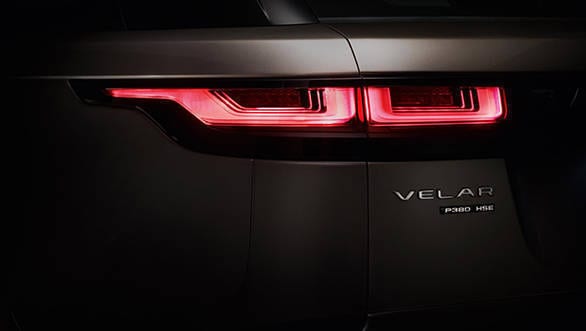 The sleek taillights look like a stretched out version of those on the Range Rove Evoque.
