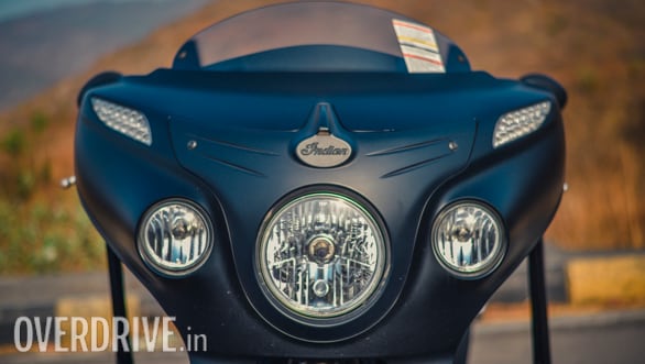 2017 Indian Chieftain Dark Horse Front Fairing Detail
