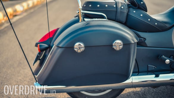 2017 Indian Chieftain Dark Horse hard bags detail
