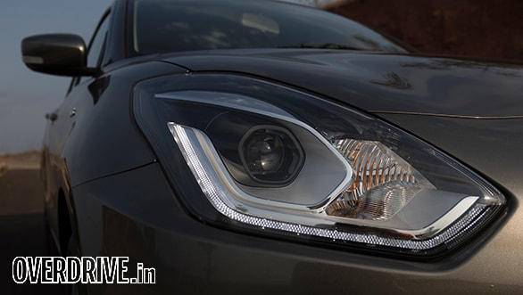 The 2017 Maruti Suzuki Dzire gets LED projector headlamps with DRLs, just like the next-gen Swift