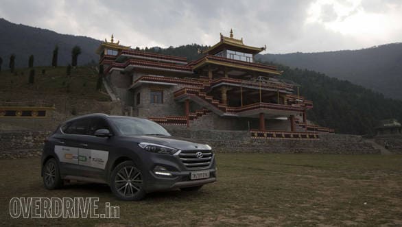 The Thupsung Darghyeling Monastery in Dirang is an architectural master piece. The intricate details and use of bright colours left us awestruck