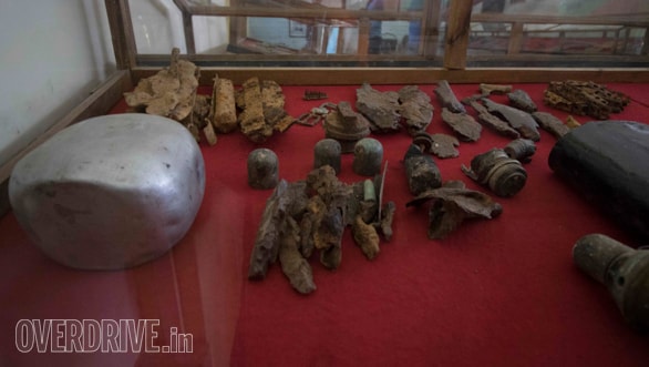 The battle of Imphal was fought between the allied forces (British+Indian forces) and an advancing Japanese army. The Japanese met a strong reisitance from the Allied troops and could not manage to invade. This World War II museum has a huge collection of the arms, ammunition and other equipment that was used during the war. Seen here are grenade shells  