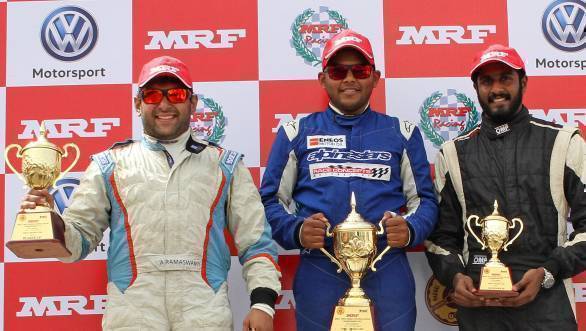 Deepak Paul Chinnappa (centre) flanked by Ashish Ramaswamy (left) and Arjun Narendran