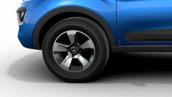 2017 Tata Nexon: The SUV rides on 17-inch alloys on the top trims while the base units could see 15-inchers