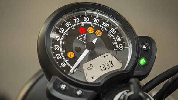 The instrumentation of the 2017 Triumph Street Scrambler has been shared with the Twin