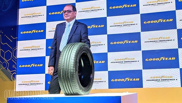 PK Walia, VP Consumer Tyres, Goodyear India introduces the Assurance Triplemax 2 tyre