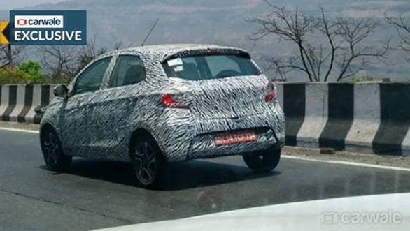 2019 Tata Tiago facelift spotted on test - could adopt Impact 2.0 family design