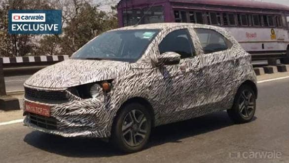 2019 Tata Tiago facelift spotted on test - could adopt Impact 2.0 family design