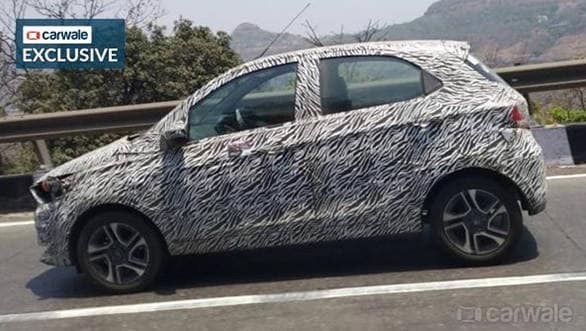 2019 Tata Tiago facelift spotted on test - could adopt Impact 2.0 family design