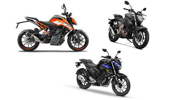 Spec comparo: Suzuki Gixxer 250 vs KTM 250 Duke vs Yamaha FZ 25