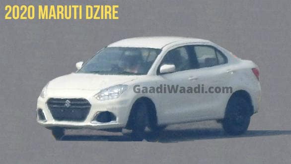 2020 Maruti Suzuki Dzire facelift spied testing for the first time