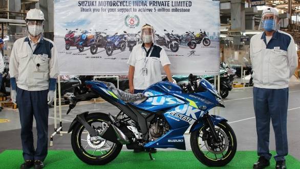 Suzuki rolls out 5 millionth motorcycle from its Gurugram plant