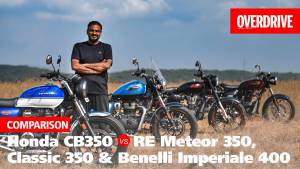 Honda H'ness CB350 vs Royal Enfield Meteor 350, Classic 350 & Benelli Imperiale 400