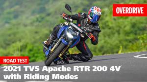 2021 TVS Apache RTR 200 4V review - now comes with adjustable suspension & riding modes!
